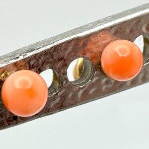 Genuine Coral Stud Earrings 12Kt Gold Filled & 14Kt Gold Posts Vintage Gift